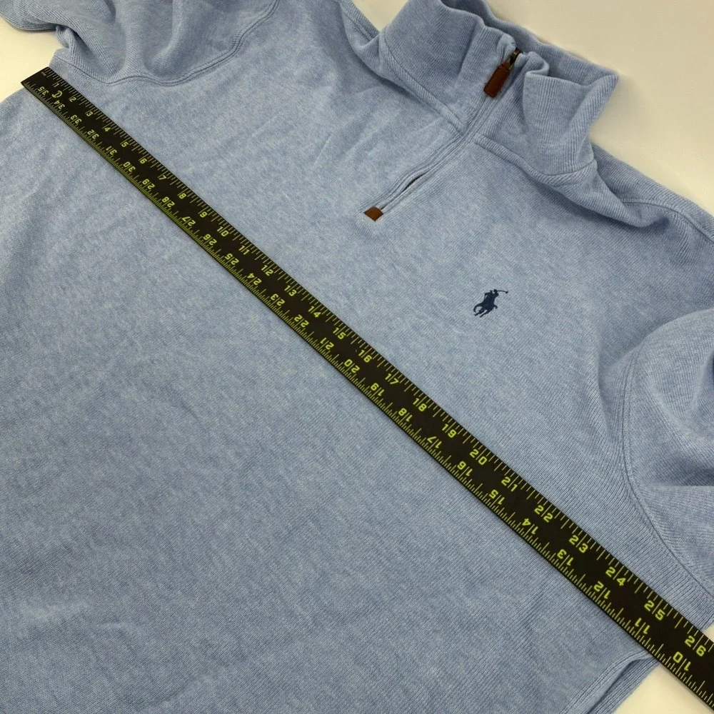 Lot of 2 Polo Ralph Lauren XL Pima Cotton Quarter Zip Sweater Mock Neck Pullover